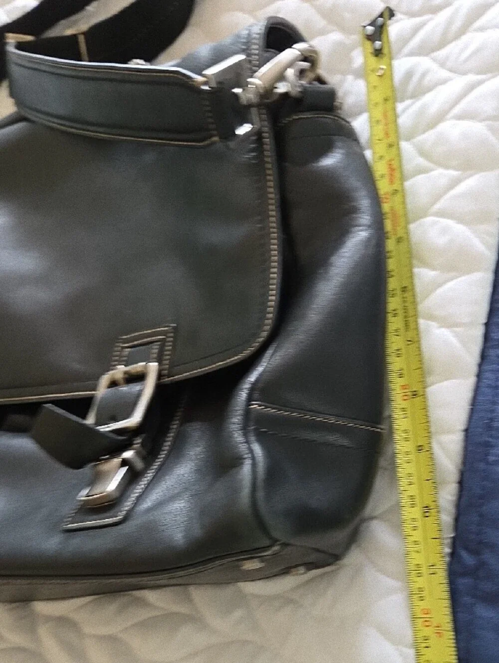 Coach Black Leather Shoulder Messenger Bag